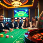 Players enjoying a vibrant gaming atmosphere at 789win casino with poker chips and roulette.