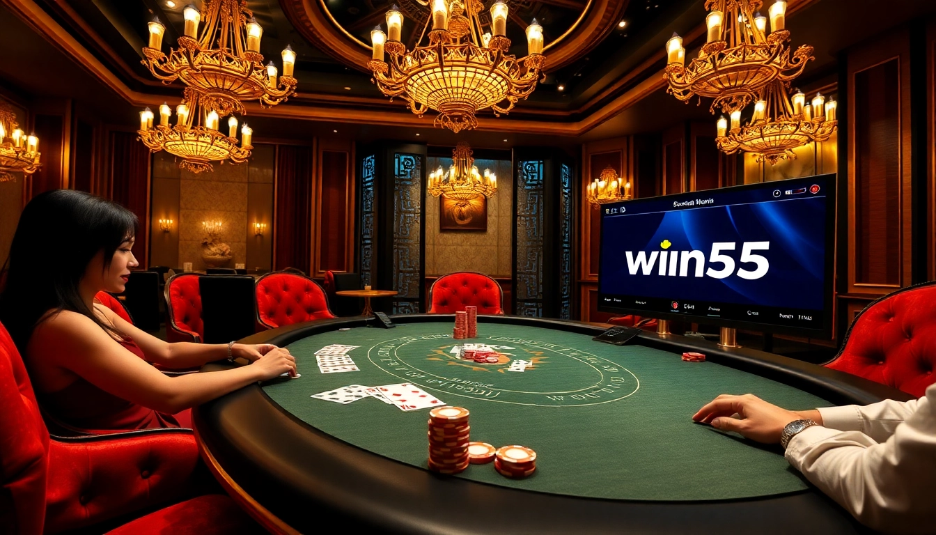 Experience the thrill of win55 đăng nhập with an upscale casino atmosphere filled with action.