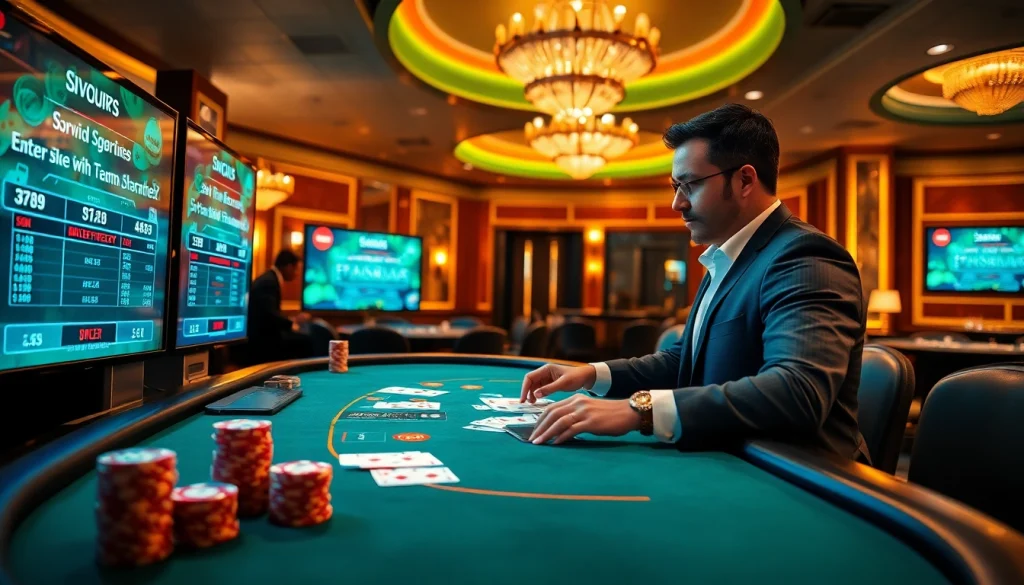 S8 captivates players at a high-stakes blackjack table, showcasing vibrant casino action.