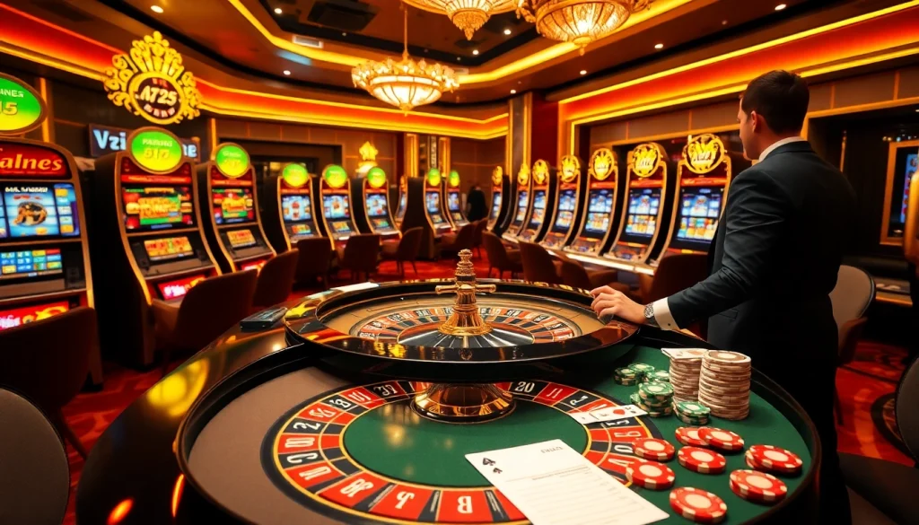 Experience thrilling action at https://ph33.info as players engage in casino games and slot machines.