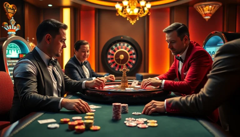 Gambling excitement at 79king's luxurious casino with poker chips and high stakes.