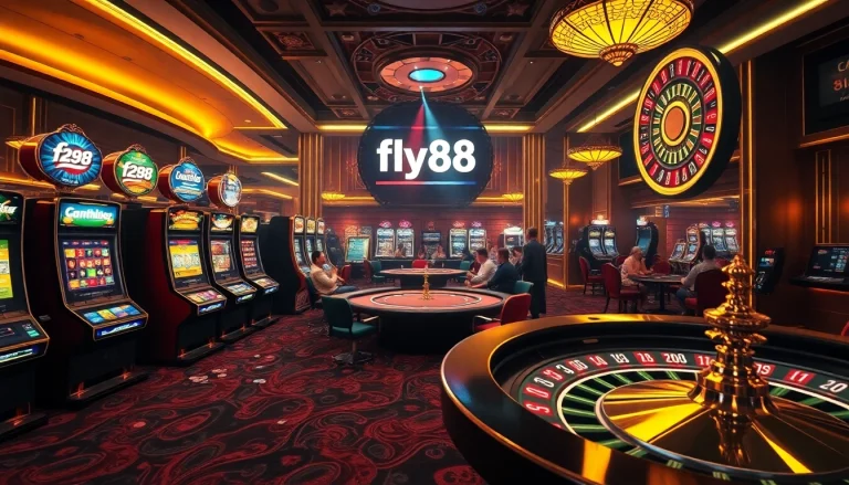 Players engaging in thrilling casino games, showcasing the fly88 code for exclusive bonuses.