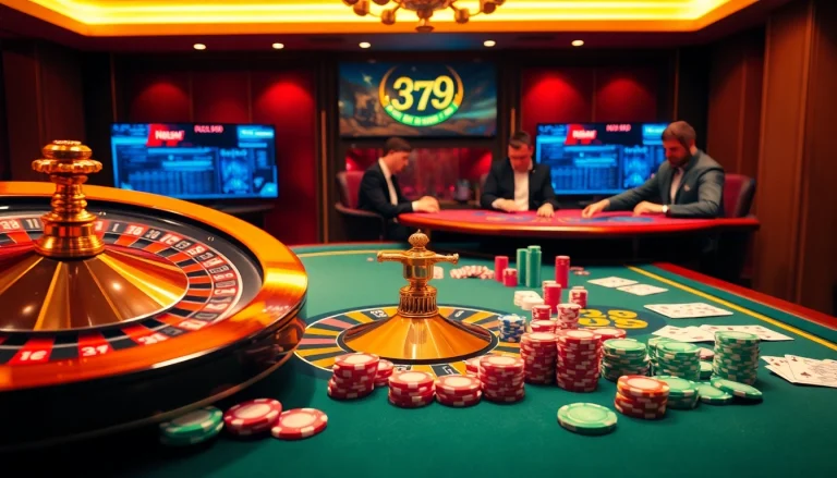 Experience the excitement of gambling at trang chủ PS99 with vibrant casino tables and players.