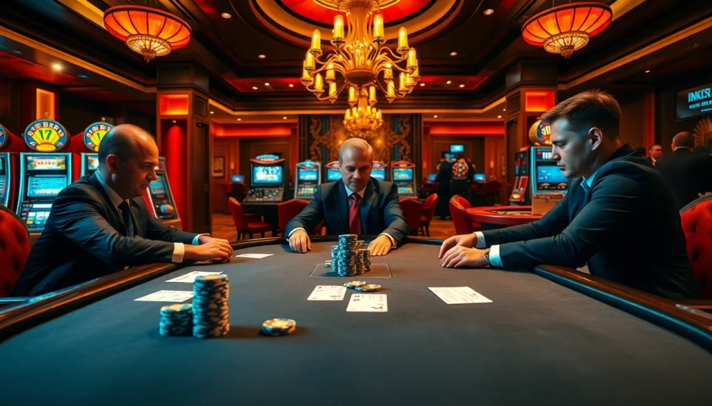 Experience the thrill of poker at 13Win.Com in an elegant casino setting.