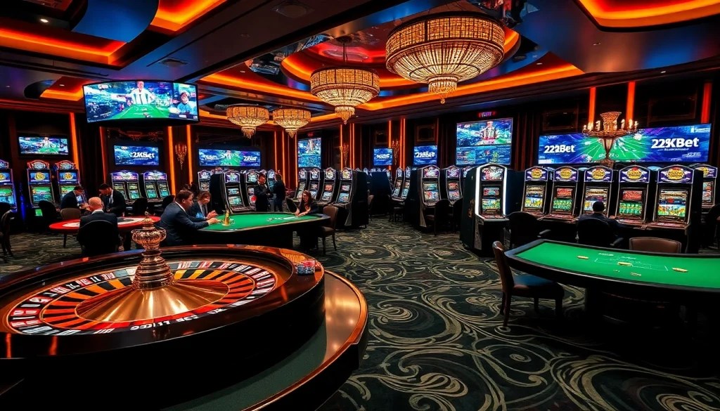Players enjoying a lively casino experience with 228KBet's games and betting options.