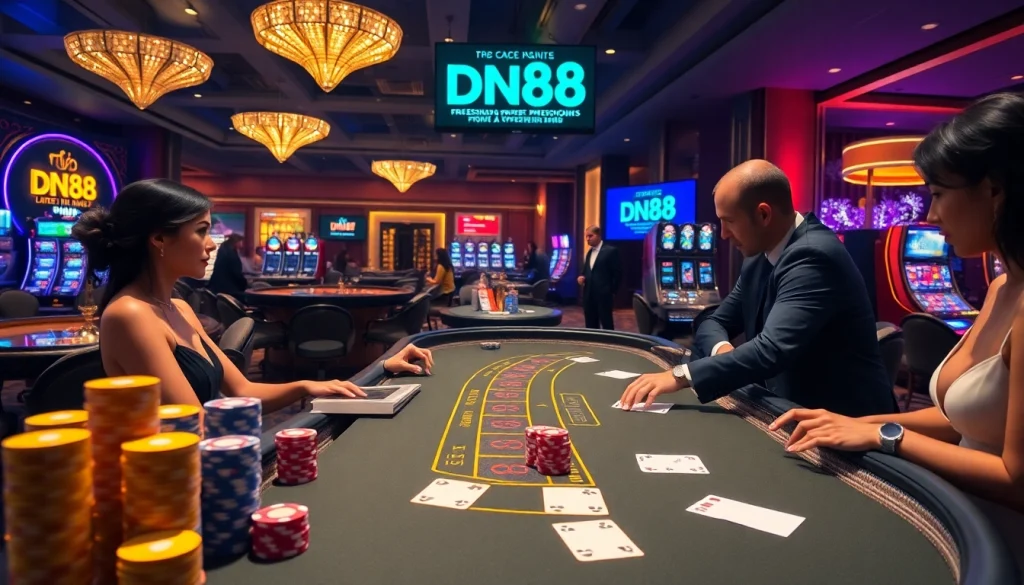 Experience thrilling gaming at DN88 with vibrant casino action and engaging players.