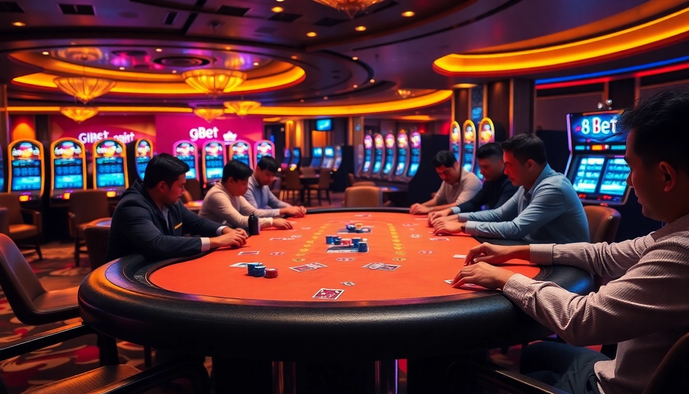 Experience the thrill of high-stakes gambling at 8kbet's luxurious casino atmosphere.