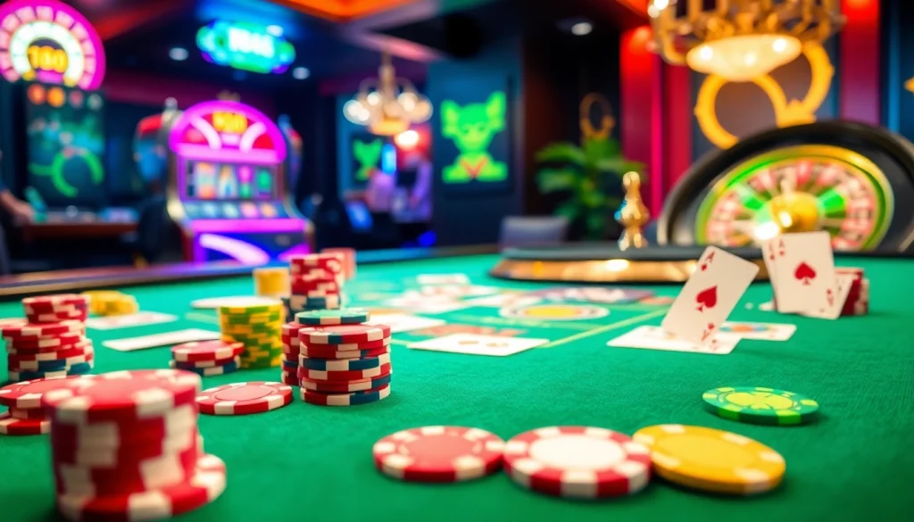 Playing high-stakes poker with Kp 88-themed chips and cards in a luxurious casino setting.