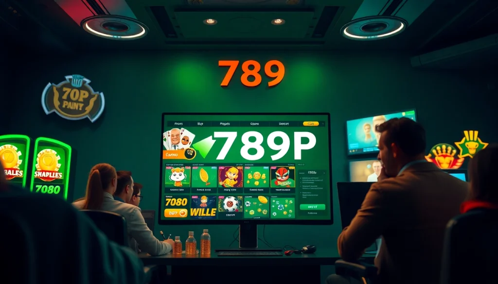 Engaging digital casino environment showcasing 789P's gaming options, friendly support, and vibrant interface.
