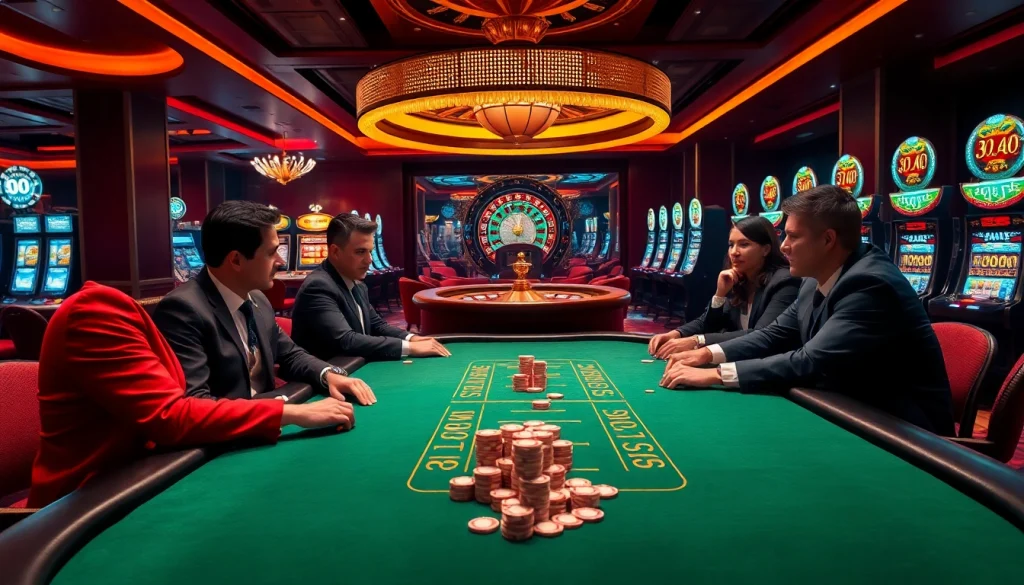 Experience the thrill of F168 with a glamorous poker scene showcasing high-stakes excitement and vibrant casino elements.