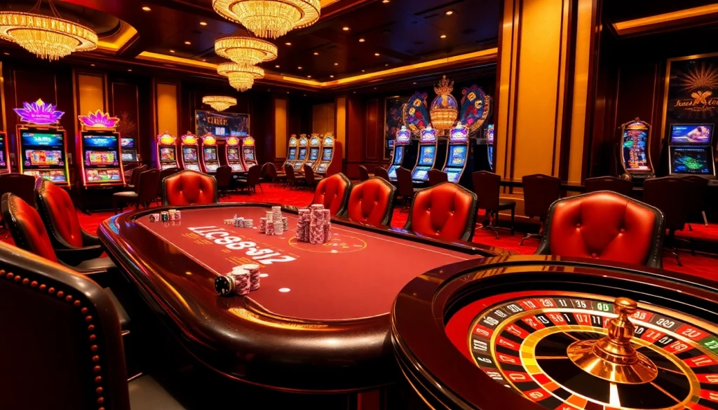 Join the excitement at Lc88 vip with vibrant poker chips and roulette wheels.