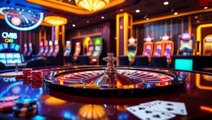 Experience the thrill of CM88 at an upscale casino filled with excitement and luxury.