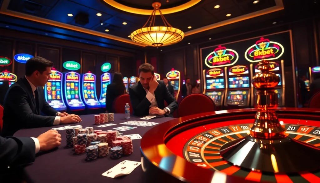 Experience thrilling gameplay with luxury at 8kbet's exclusive casino ambiance.