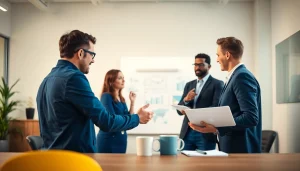 Enhance your strategy with expert marketing consultancy services in an engaging office setup.