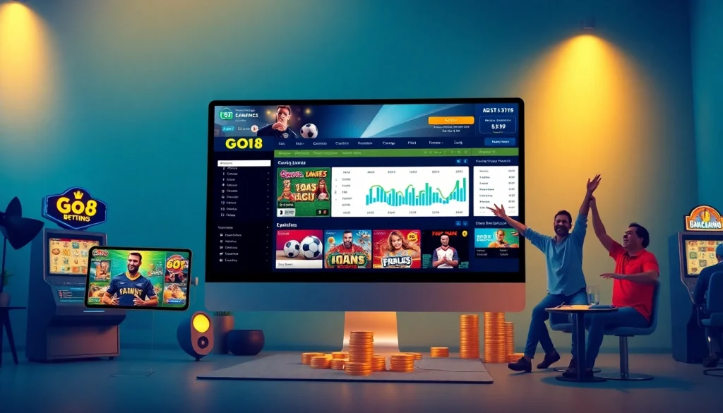 Exciting Go8 online betting scene showcasing diverse gaming options and vibrant atmosphere.