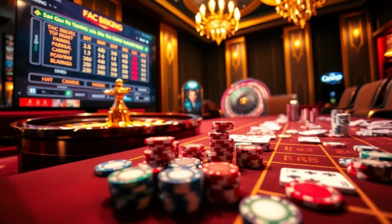 Engaging casino activity showcasing https://rikvip1.store/tac-gia-rikvip/ with vibrant gaming tables and thrilling atmosphere.