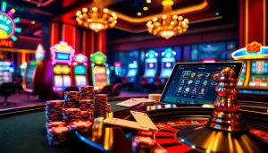 Experience the excitement of the 88i game at a luxurious casino setup filled with poker chips and cards.