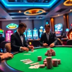 Gambling excitement at Rikvip casino with vibrant poker chips and cards on a table