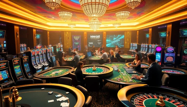Engage with thrilling games at https://nk88.us.com/ inside a luxurious casino filled with excitement.