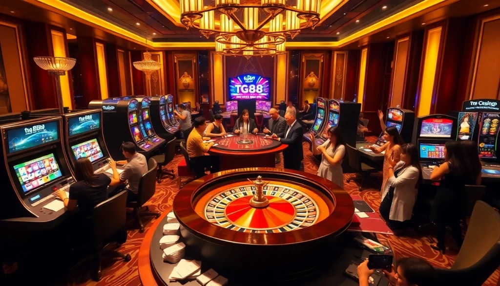 Experience the luxury and excitement of tg88 group casino games with dynamic players and vibrant tables.