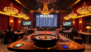 Experience thrilling online gaming at https://kk55.gratis/ with elegant casino tables and enthusiastic players.