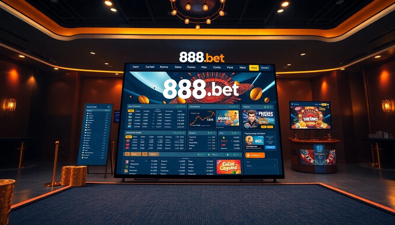 Engaging interface of 888b.bet, showcasing online gambling with vibrant colors.