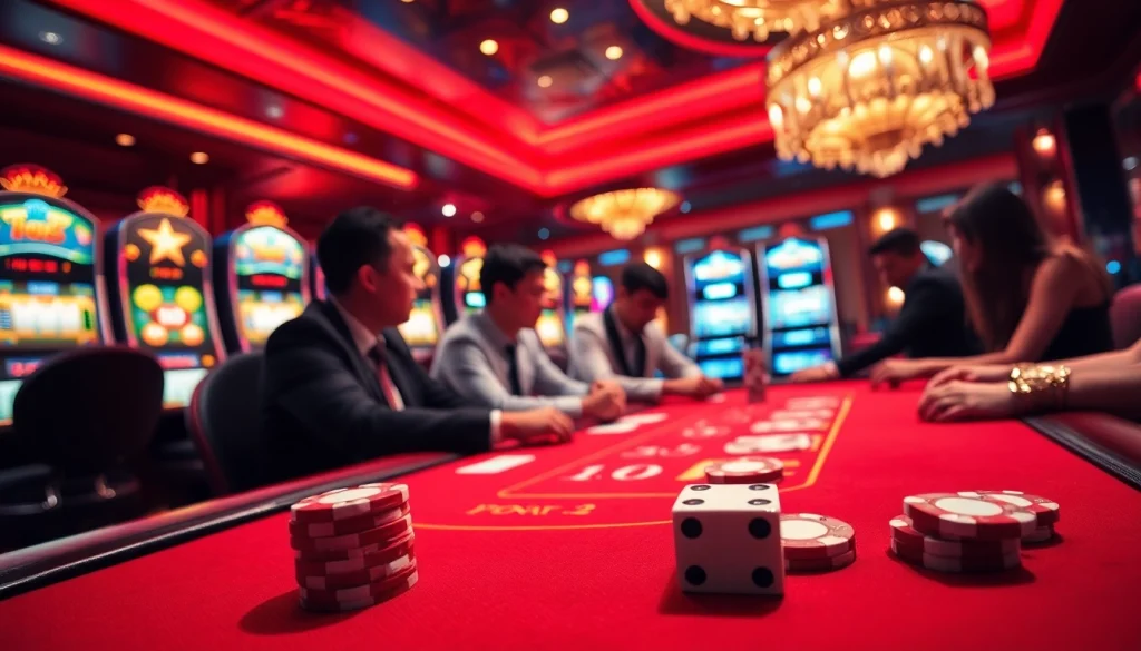 Engage in high-stakes gaming at 88i nhà cái with vibrant tables and exciting slot machines.