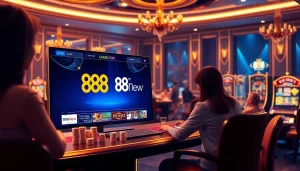 Players enjoying thrilling games at 888new com's luxurious online casino platform.