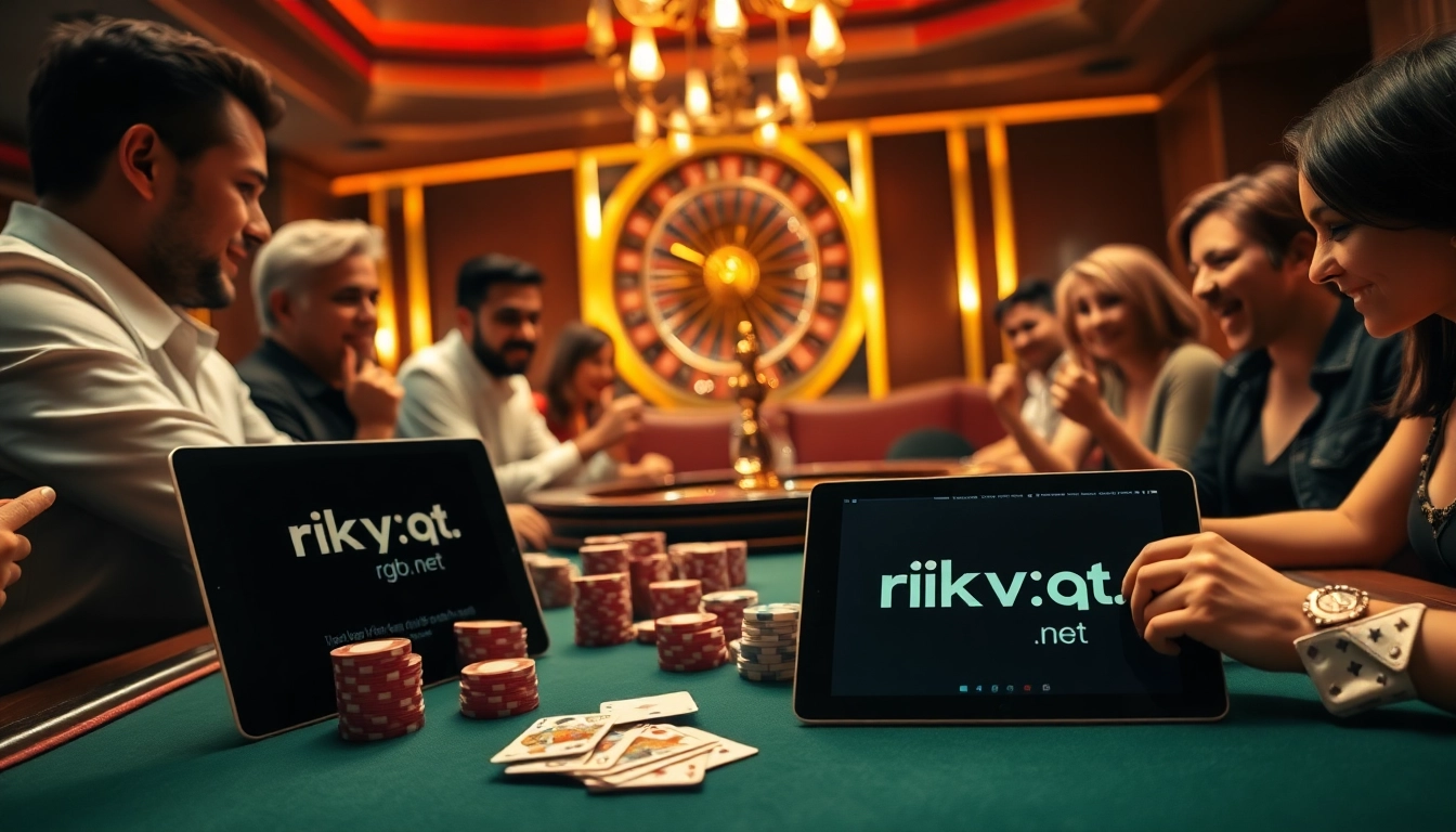 Experience the excitement of online gambling at rikvip.gb.net with a thrilling poker scene.