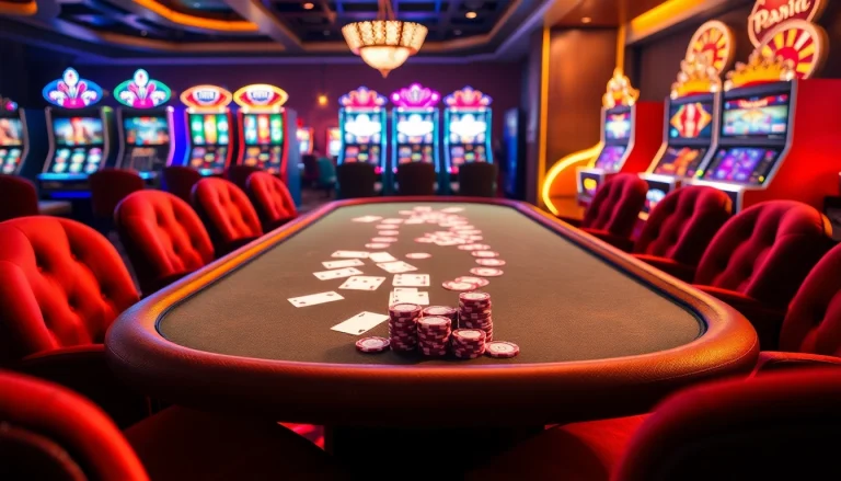 Experience thrilling action at https://99wincasino.com/ with poker cards and chips on an elegant table.