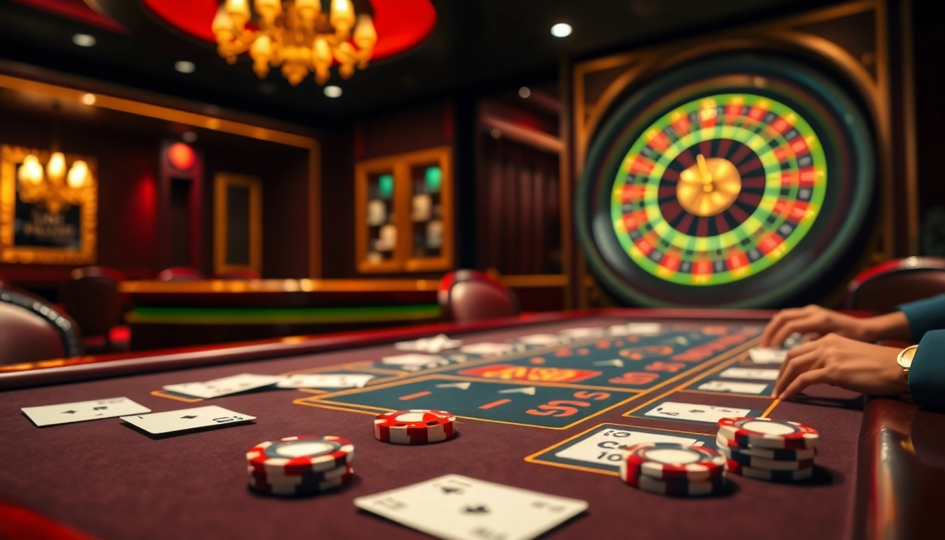Experience the thrilling atmosphere of gambling with LINK VÀO S8 at a luxurious casino table setup.