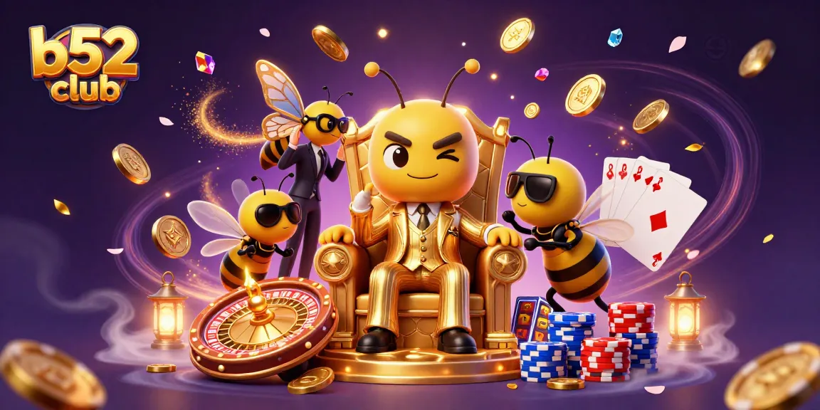 B52 club players enjoy immersive games in a vibrant casino scene with dynamic 3D elements.